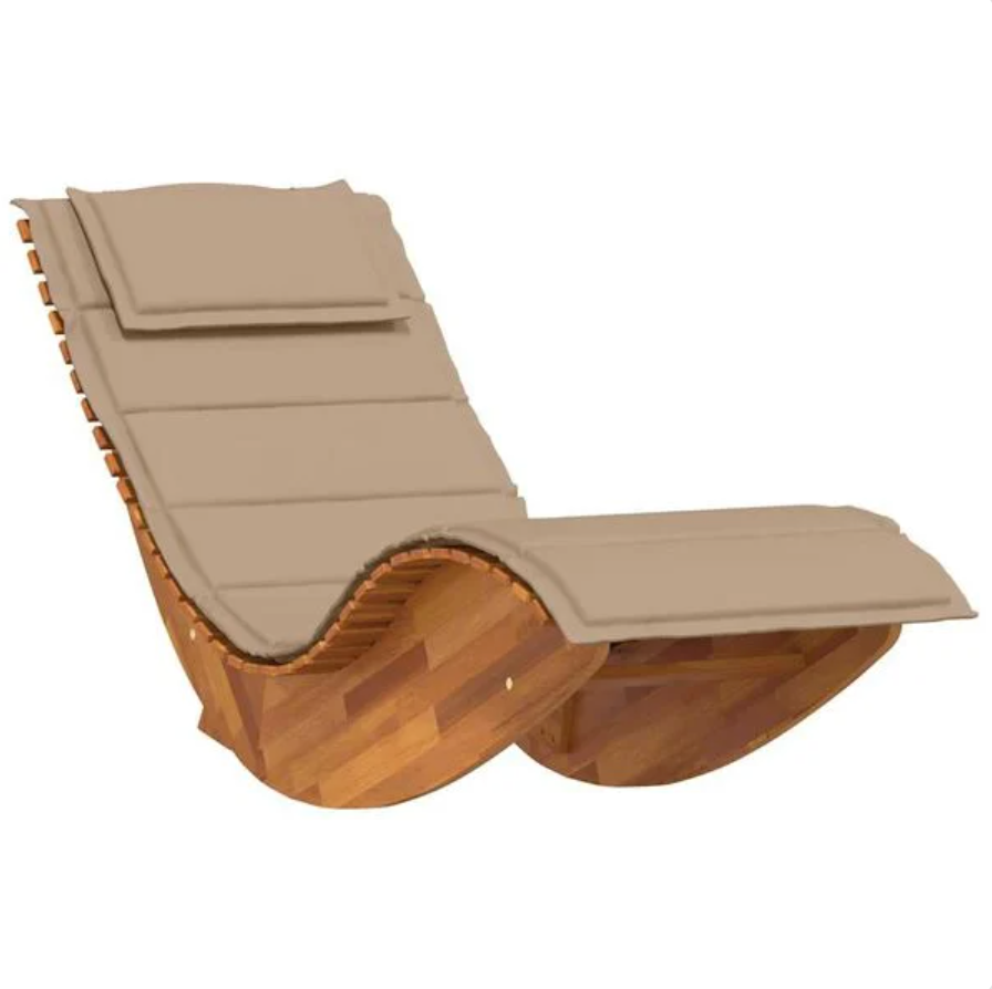Rocking Chair BEA en avant allongé en Bois d'Acacia