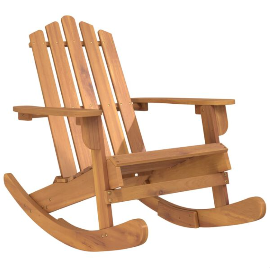 Rocking Chair TOPA en bois d'acacia & Coussin