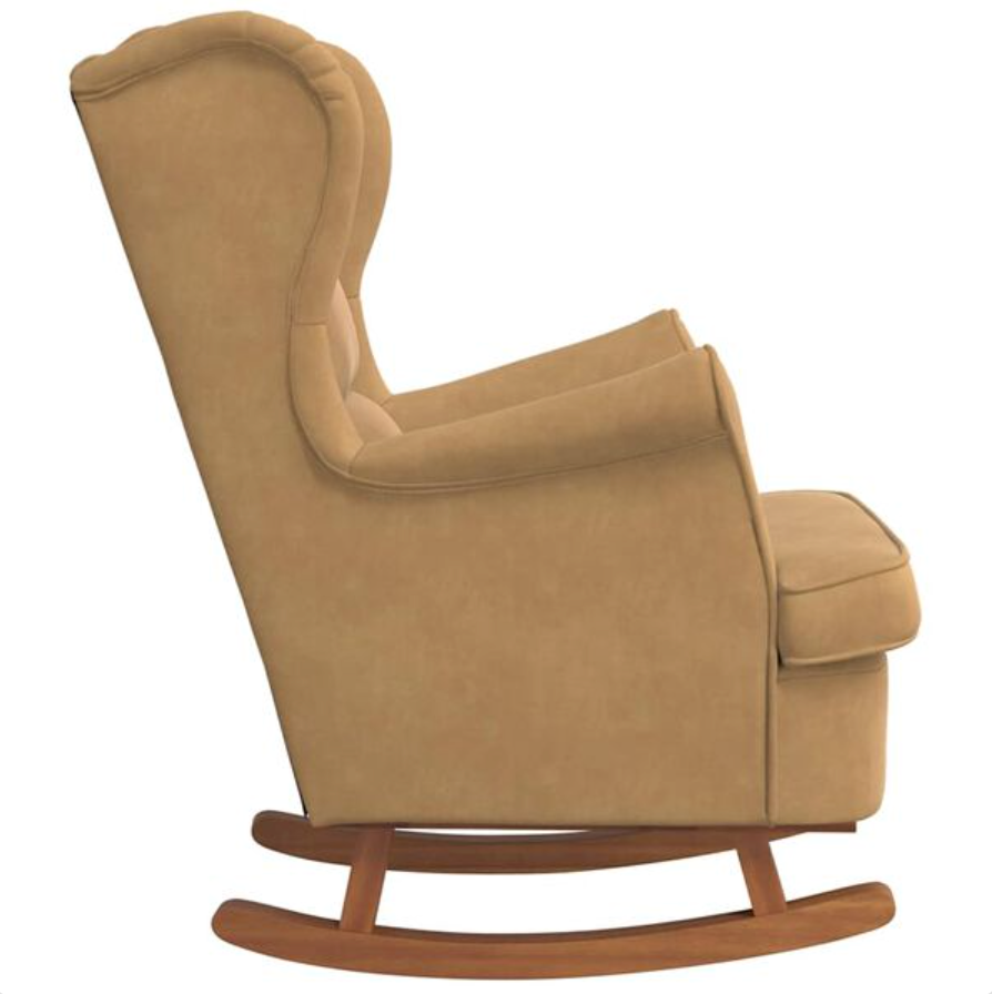 Rocking Chair DOSA à oreilles en velours