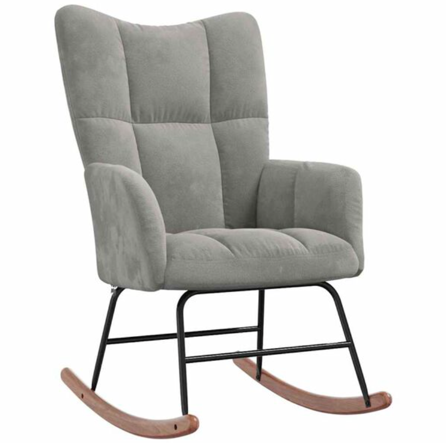 Rocking Chair NUA Tissu velours et bois massif