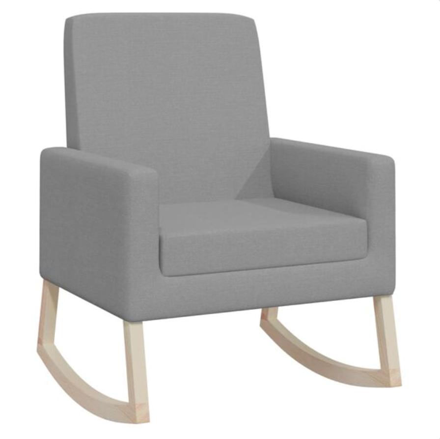 Rocking Chair AKAU tissu compact et bois massif
