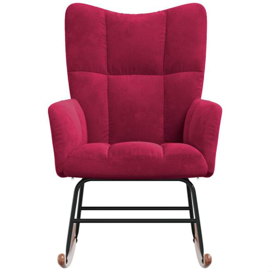Rocking Chair NUA Tissu velours et bois massif