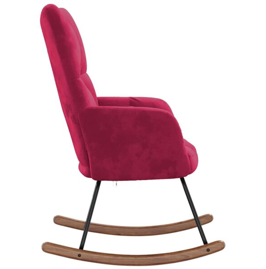 Rocking Chair NUA Tissu velours et bois massif