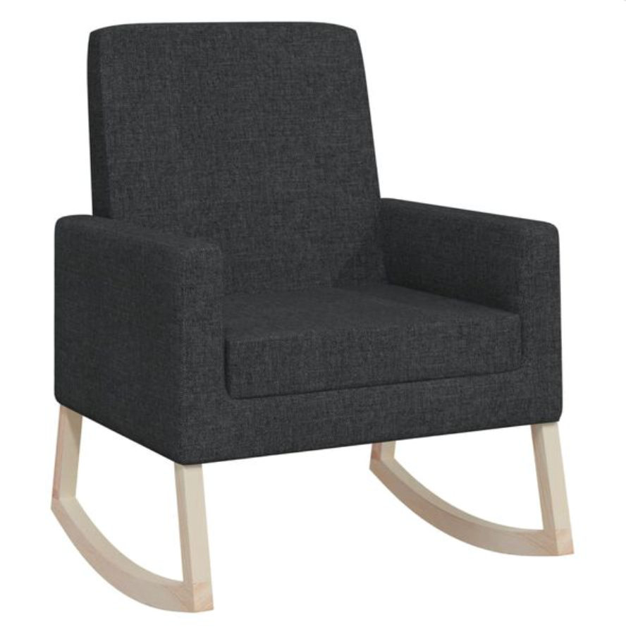 Rocking Chair AKAU tissu compact et bois massif