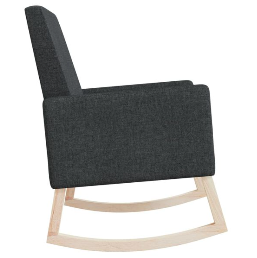 Rocking Chair AKAU tissu compact et bois massif