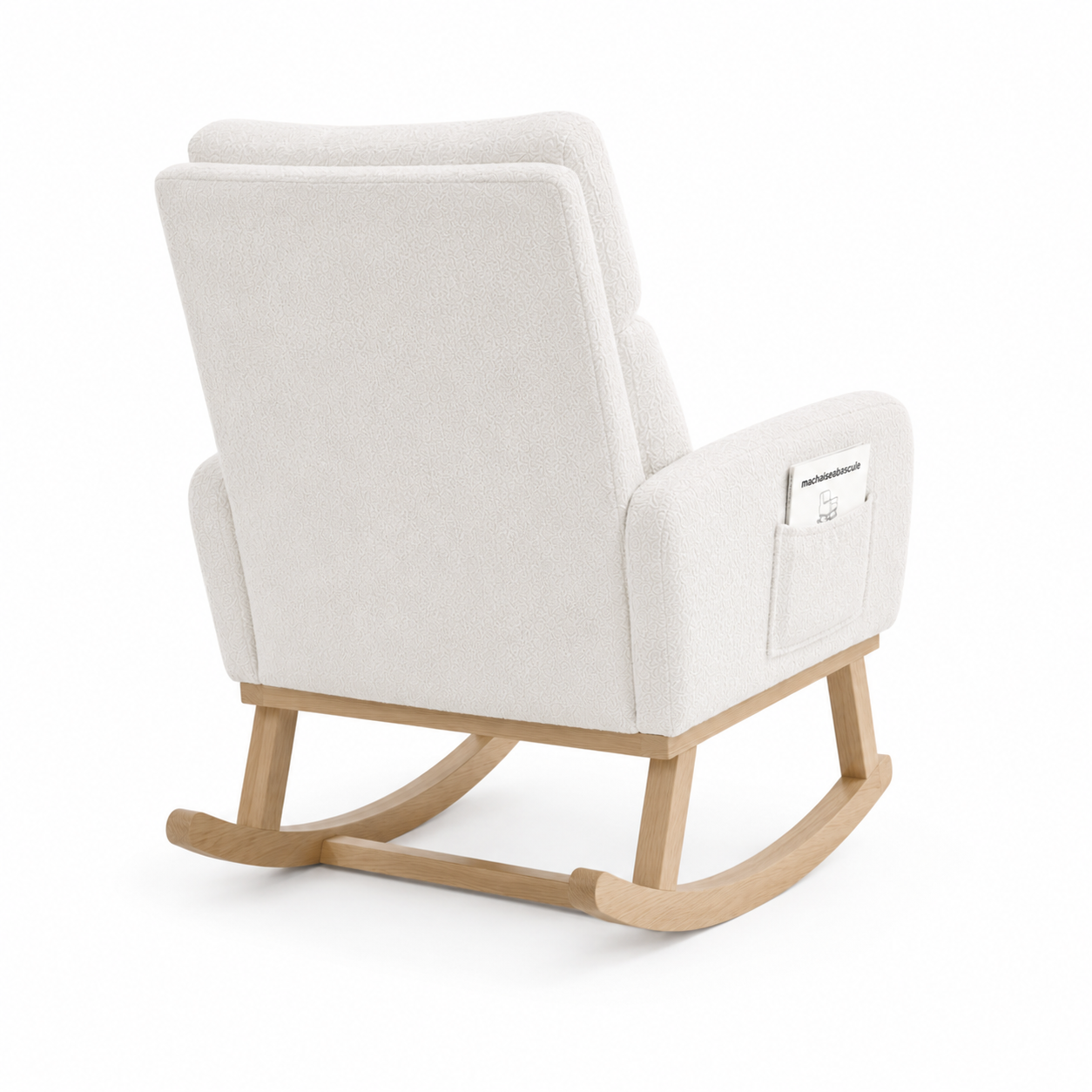 Rocking Chair DOVA en tissu polaire