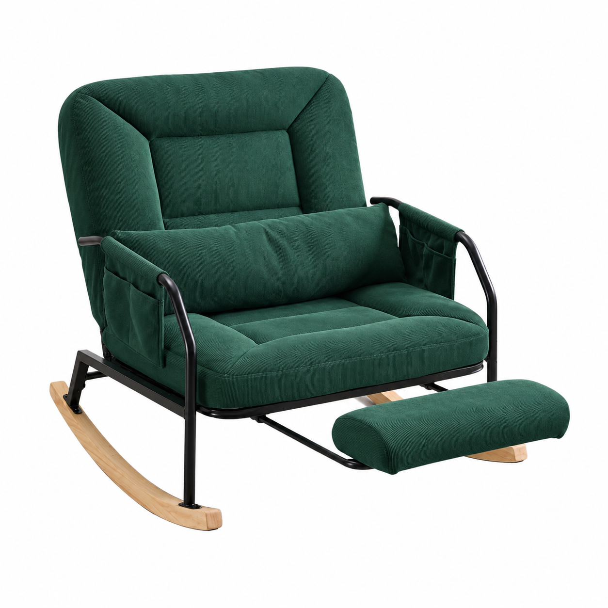 Rocking Chair TORO en velours côtelé