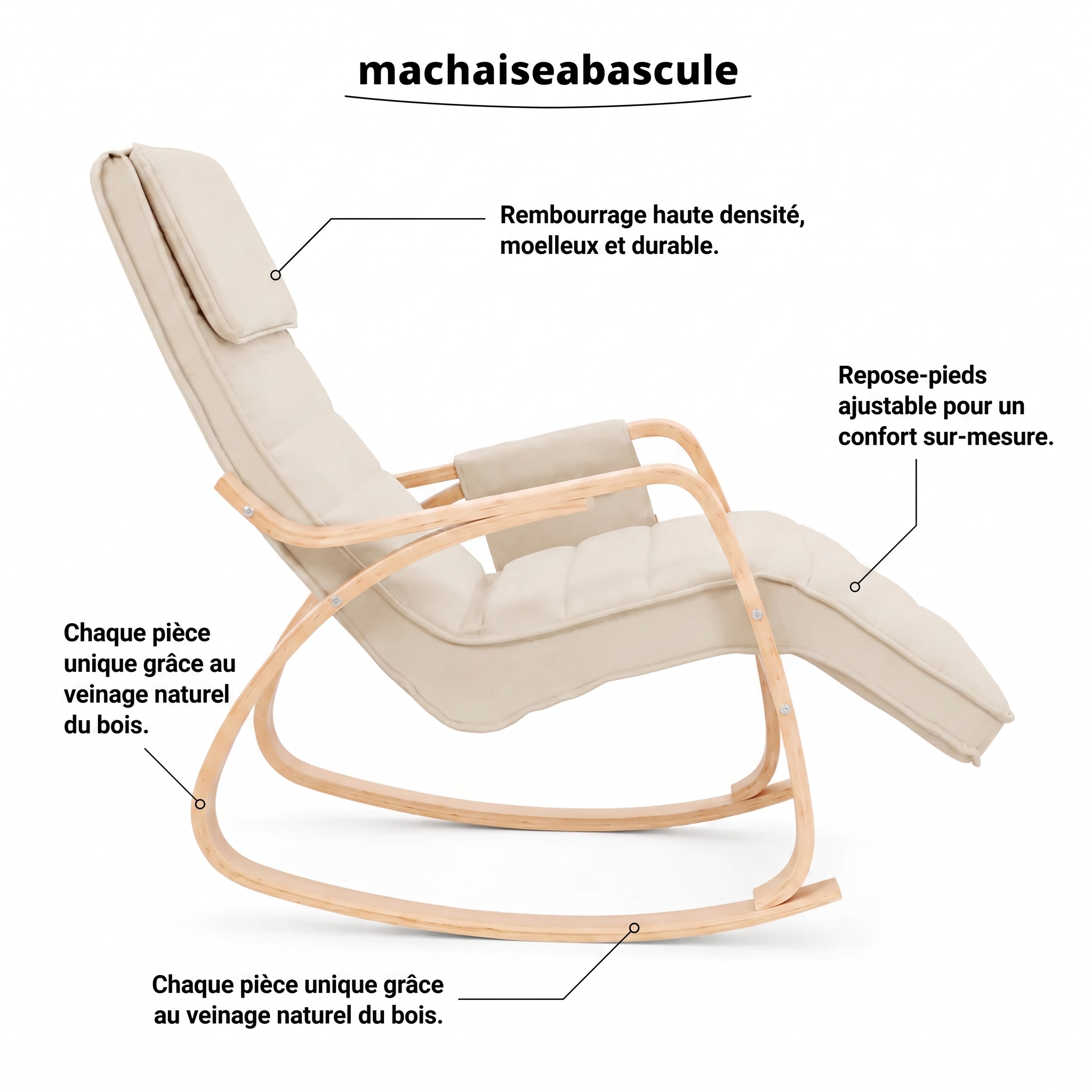 Rocking Chair AXLO en bouleau