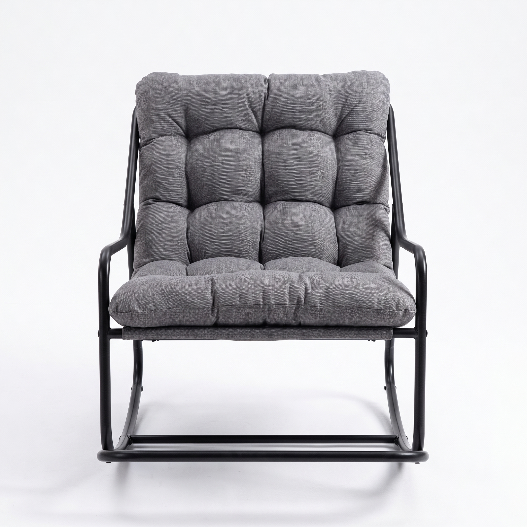 Rocking Chair DUNA en coton capitonné