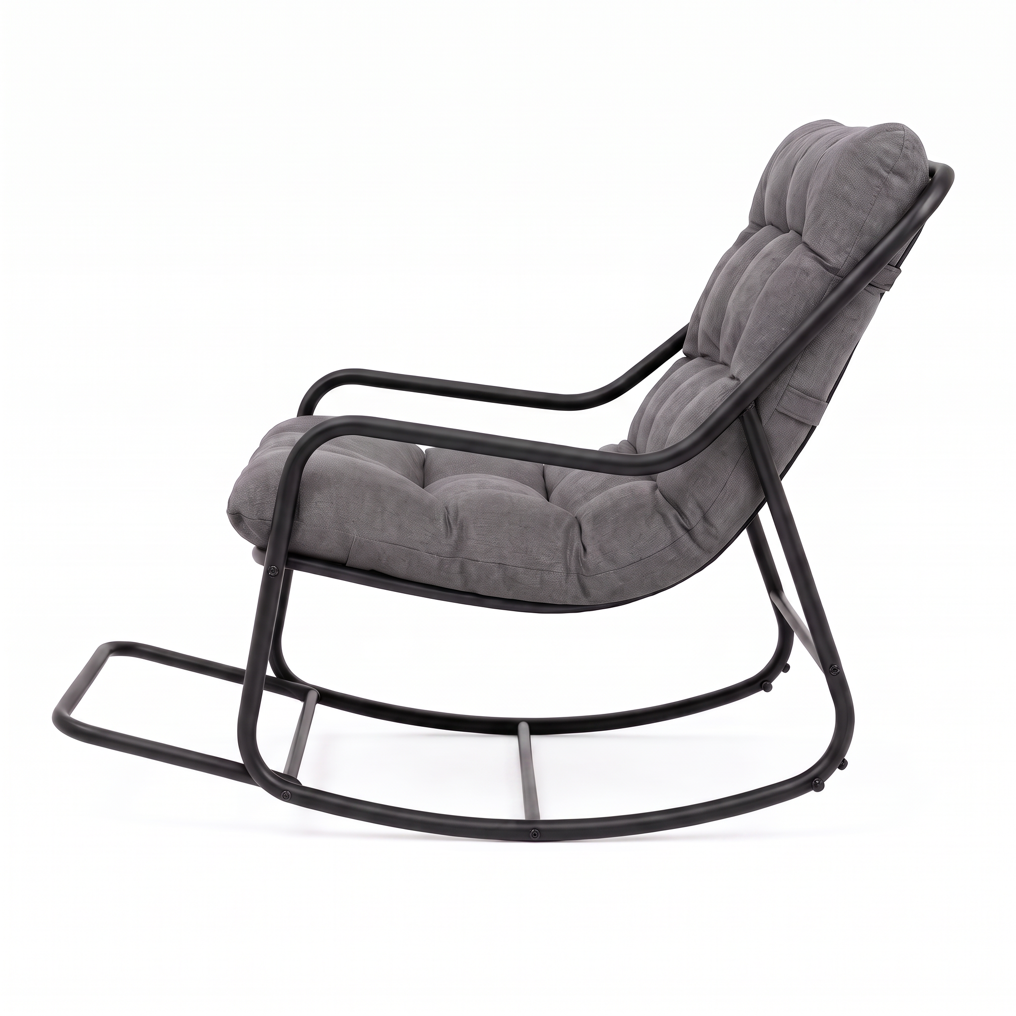 Rocking Chair DUNA en coton capitonné