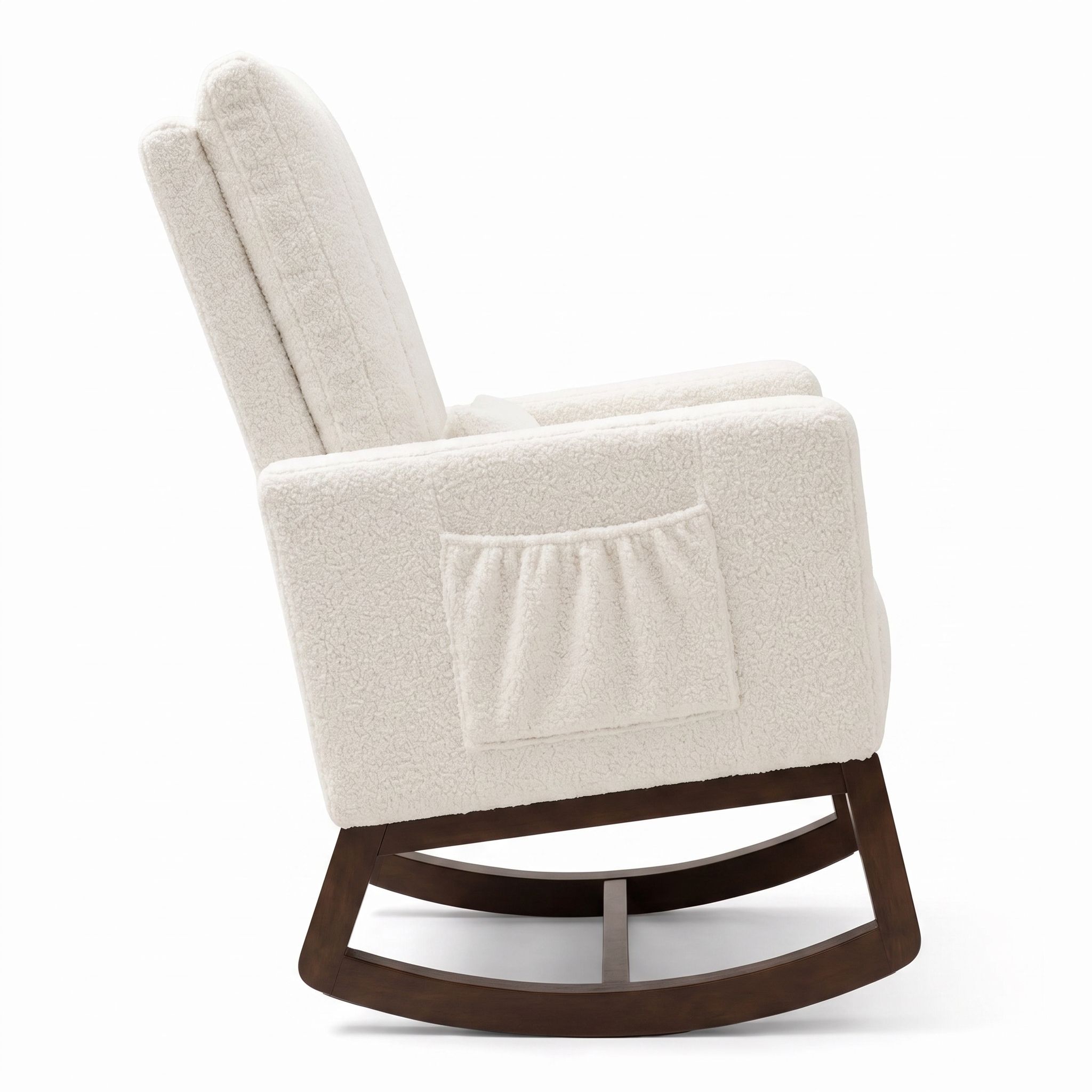 LOLA - Rocking chair flanelle neige