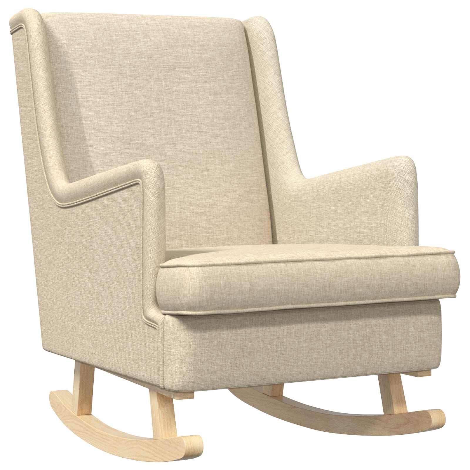 Rocking chair crème 62x80x85cm tissu
