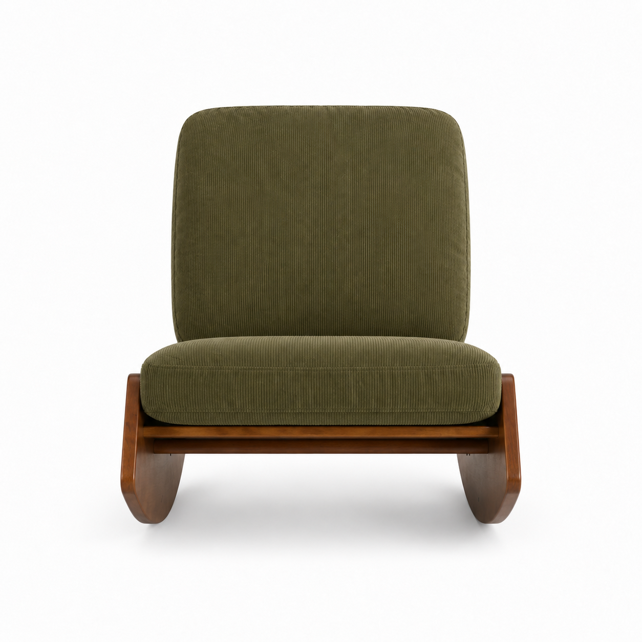 Rocking Chair KANO en velours côtelé – vue de profil
