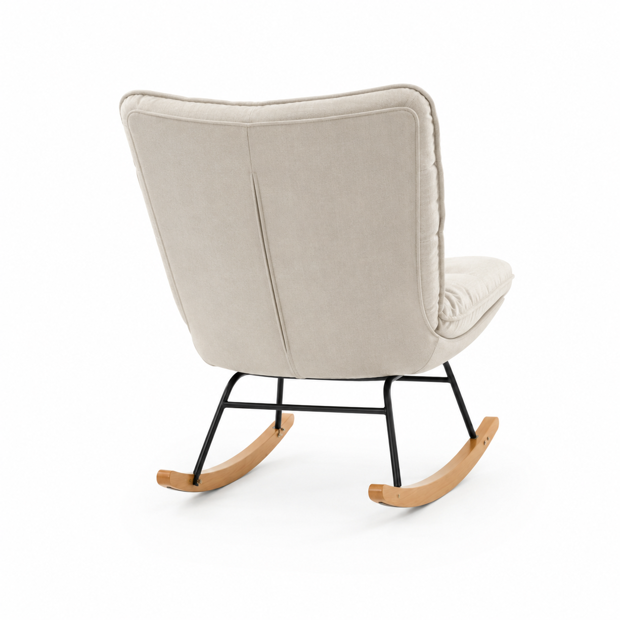 Rocking Chair MELO en tissu lin – détail de l'assise