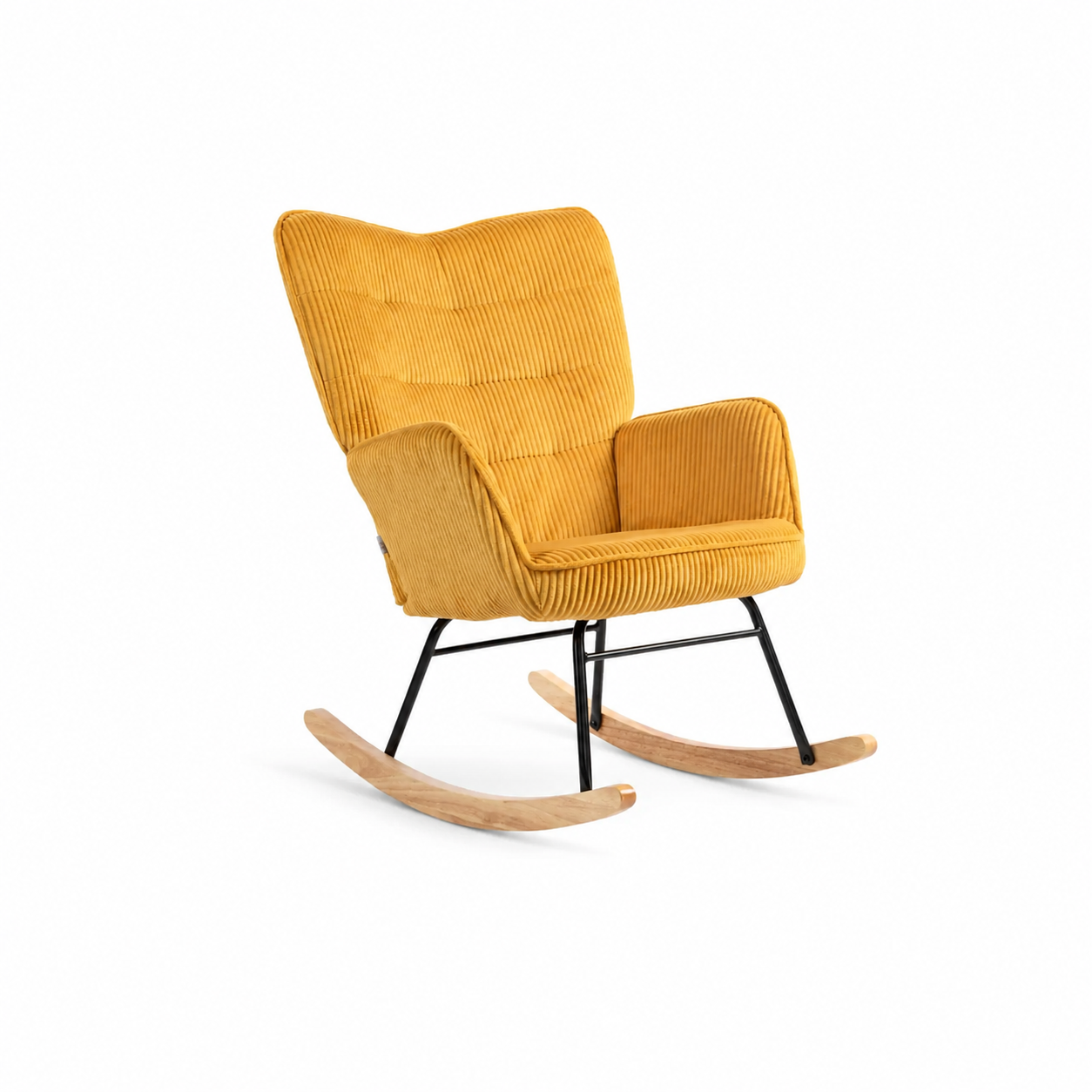 Rocking Chair SOLO en velours côtelé – vue de face