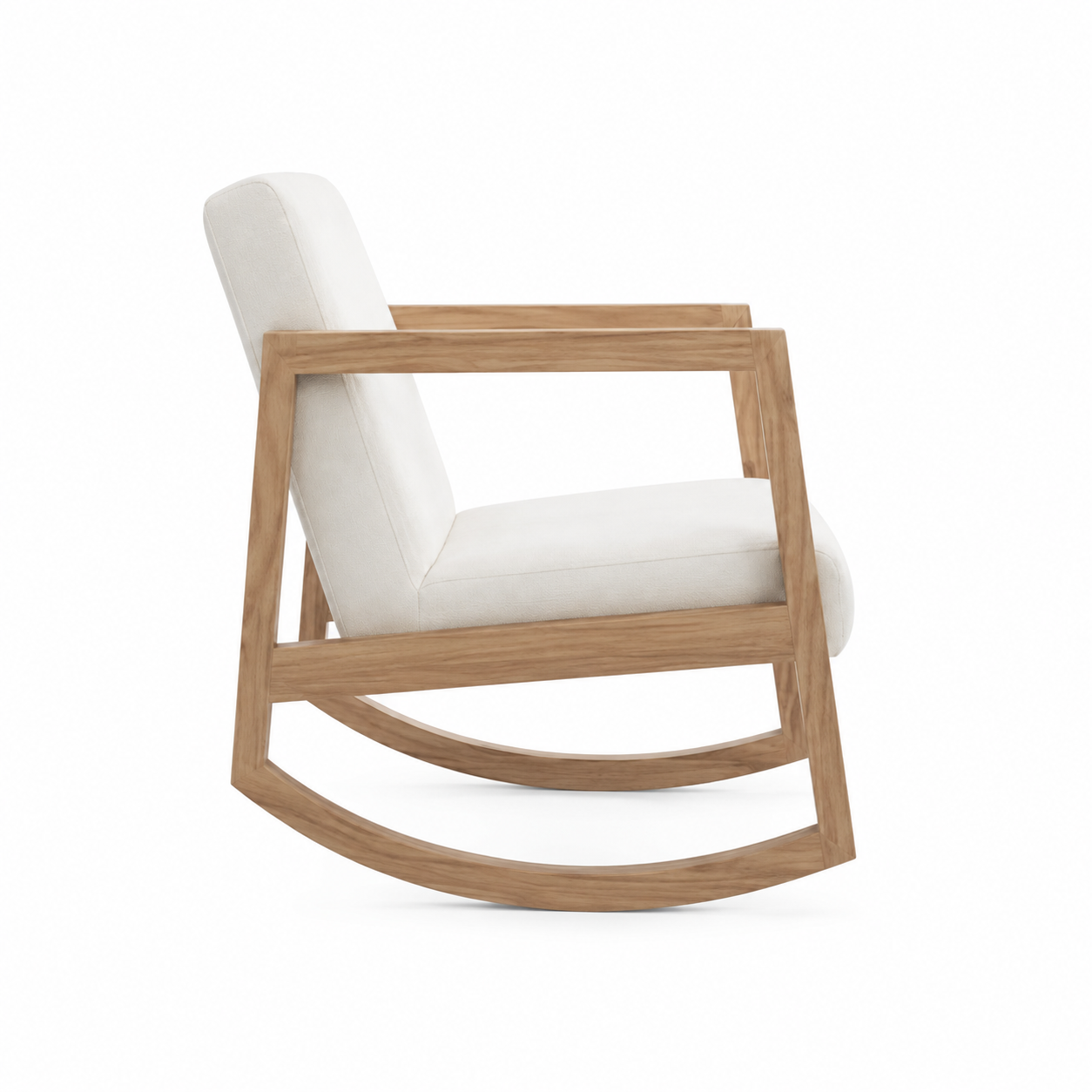 Rocking Chair SVEN en tissu bouclé – vue arrière