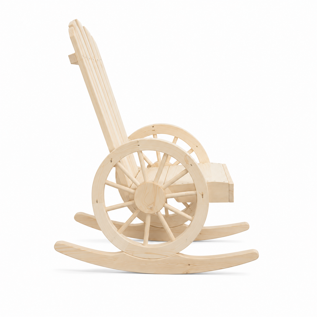 Rocking Chair WOODY en bois de sapin – détail de l'assise