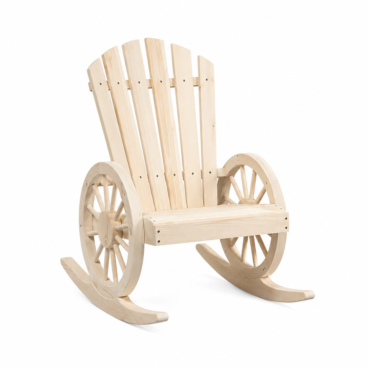 Rocking Chair WOODY en bois de sapin – vue de face