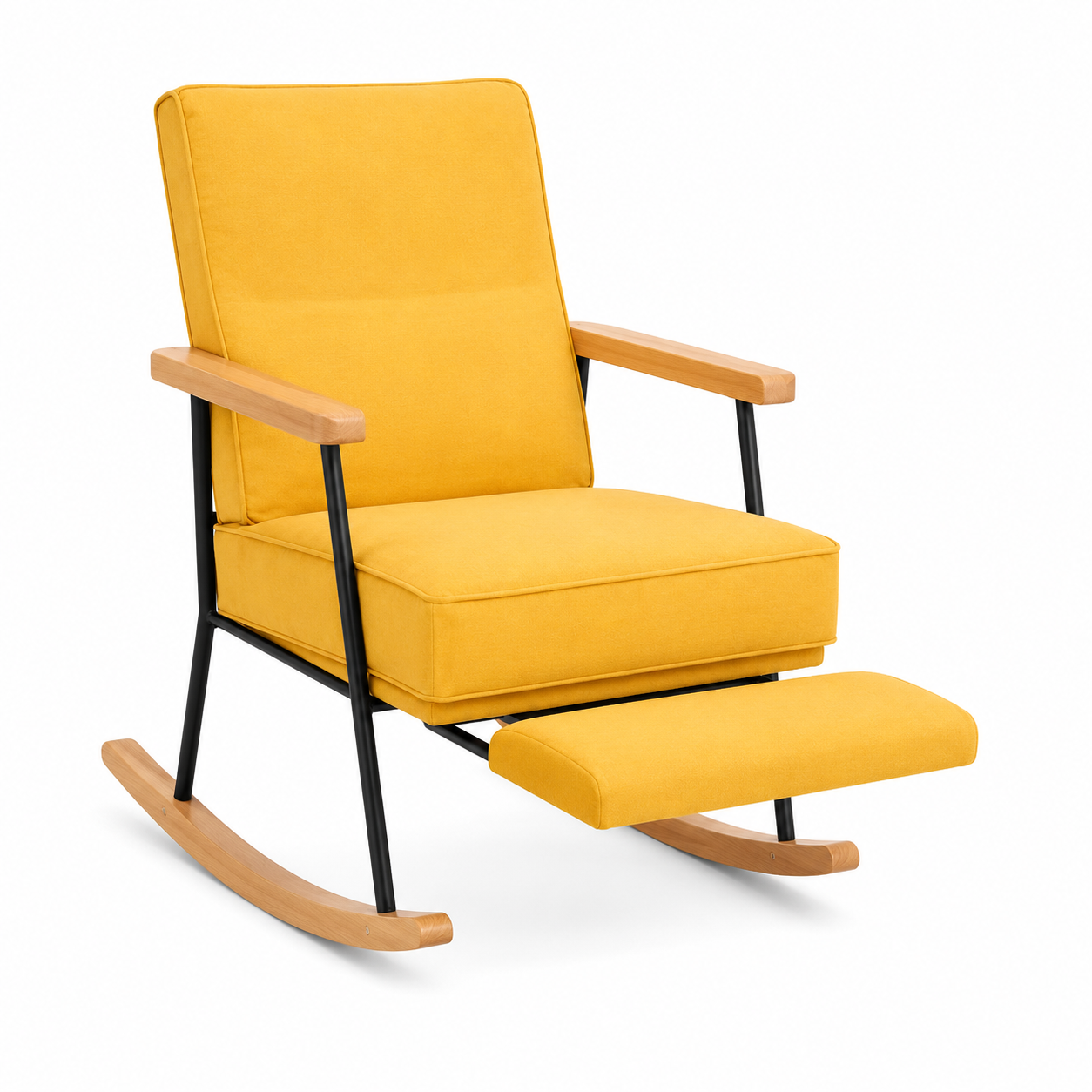 Rocking Chair YELO en coton-lin – vue de face