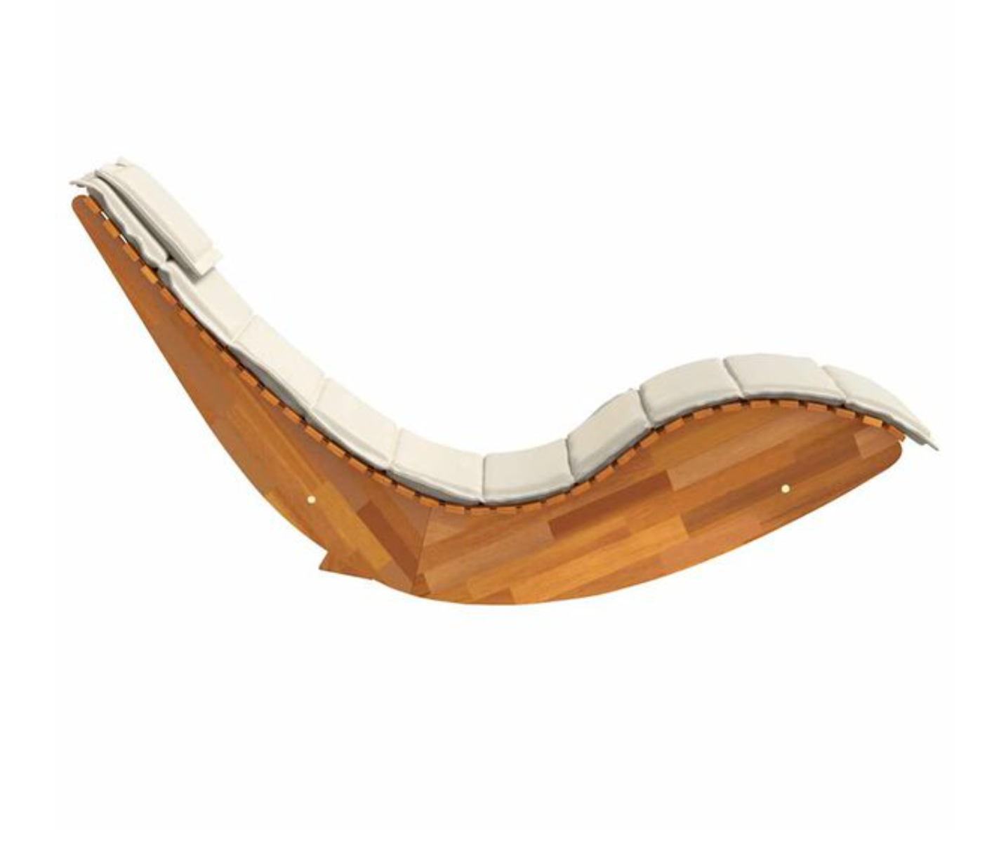 Rocking Chair BEA en avant allongé en Bois d'Acacia