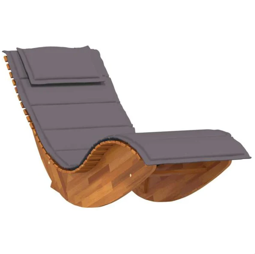 Rocking Chair BEA en avant allongé en Bois d'Acacia