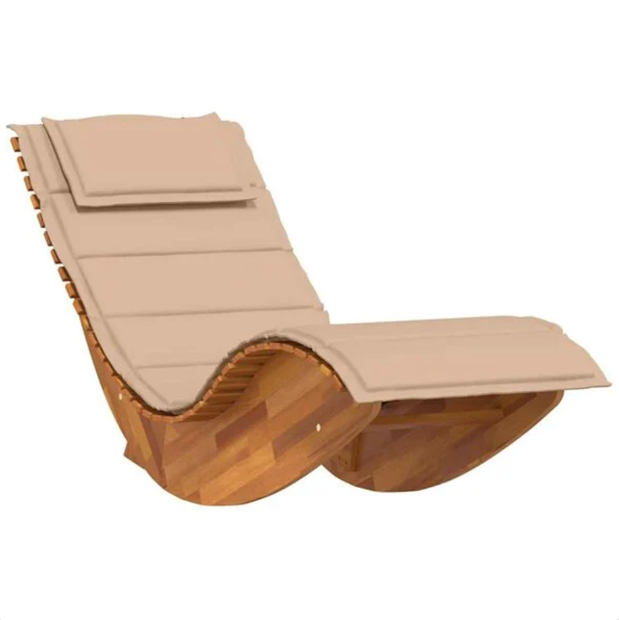 Rocking Chair BEA en avant allongé en Bois d'Acacia