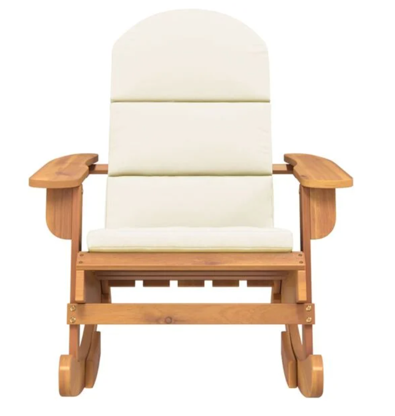Rocking Chair TOPA en bois d'acacia & Coussin