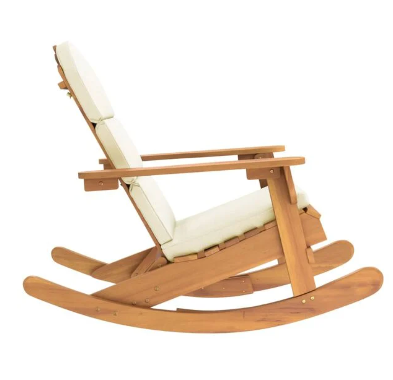 Rocking Chair TOPA en bois d'acacia & Coussin