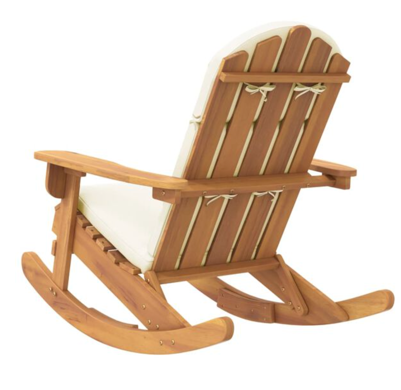 Rocking Chair TOPA en bois d'acacia & Coussin