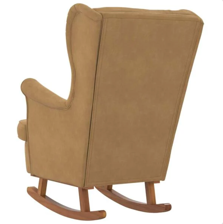 Rocking Chair DOSA à oreilles en velours