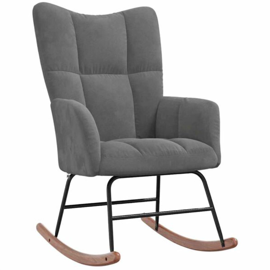 Rocking Chair NUA Tissu velours et bois massif