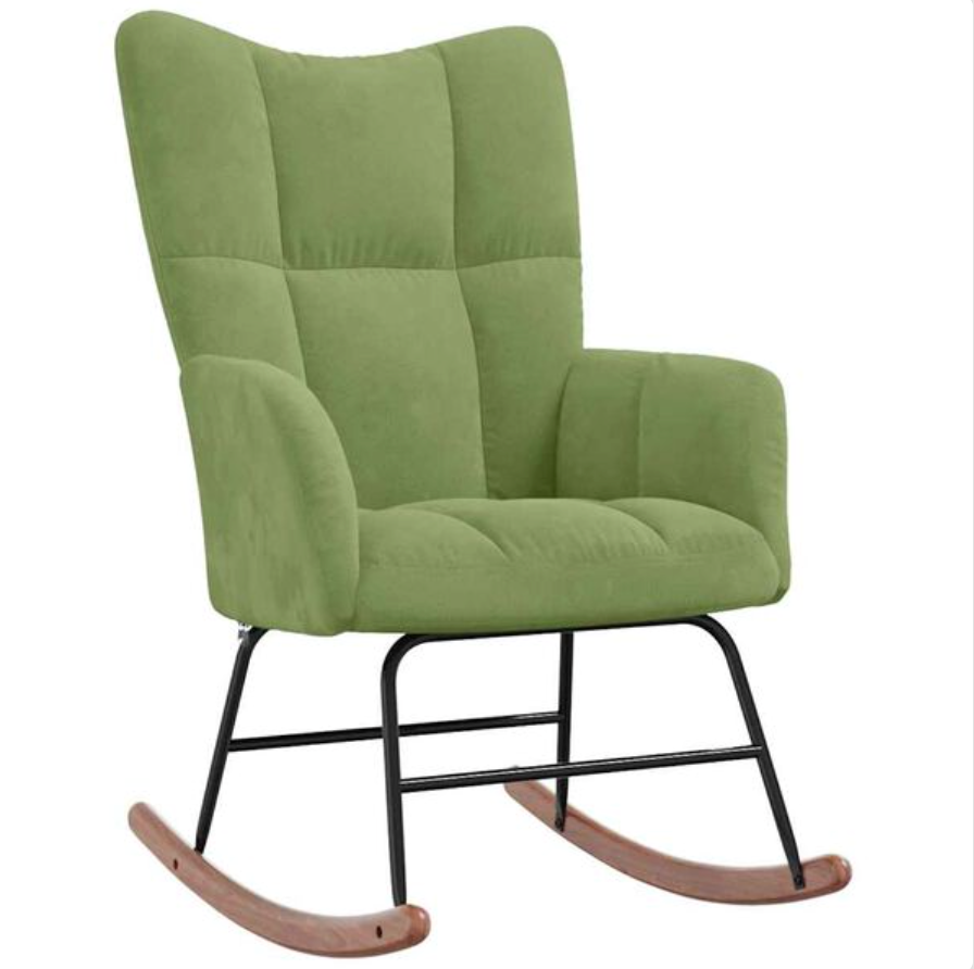 Rocking Chair NUA Tissu velours et bois massif
