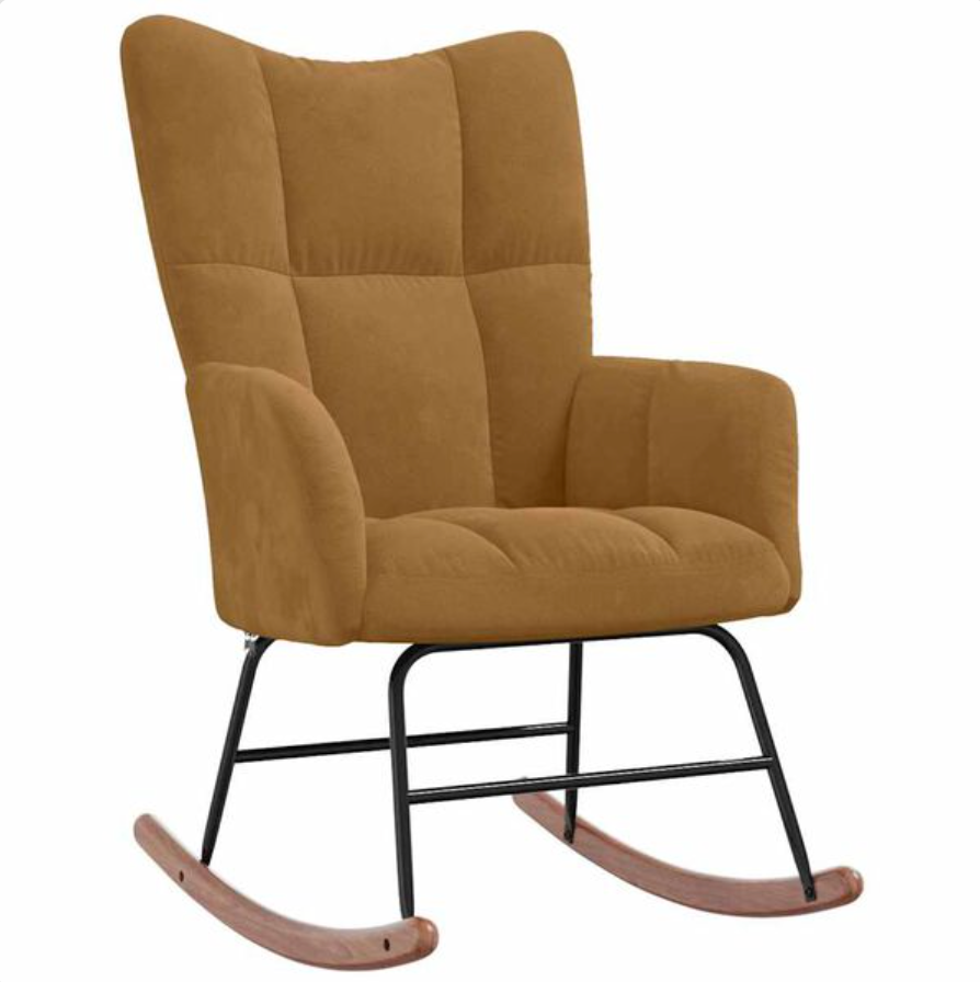Rocking Chair NUA Tissu velours et bois massif