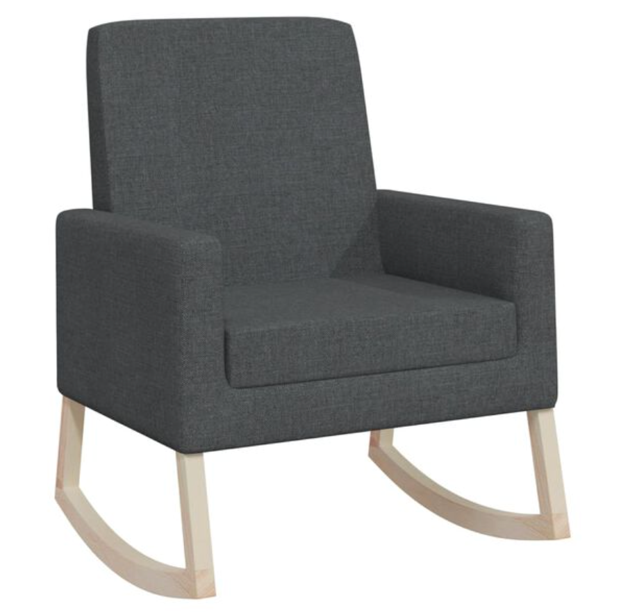 Rocking Chair AKAU tissu compact et bois massif