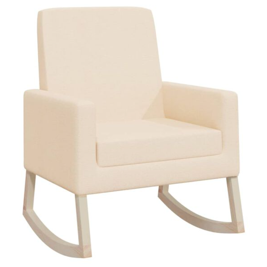 Rocking Chair AKAU tissu compact et bois massif