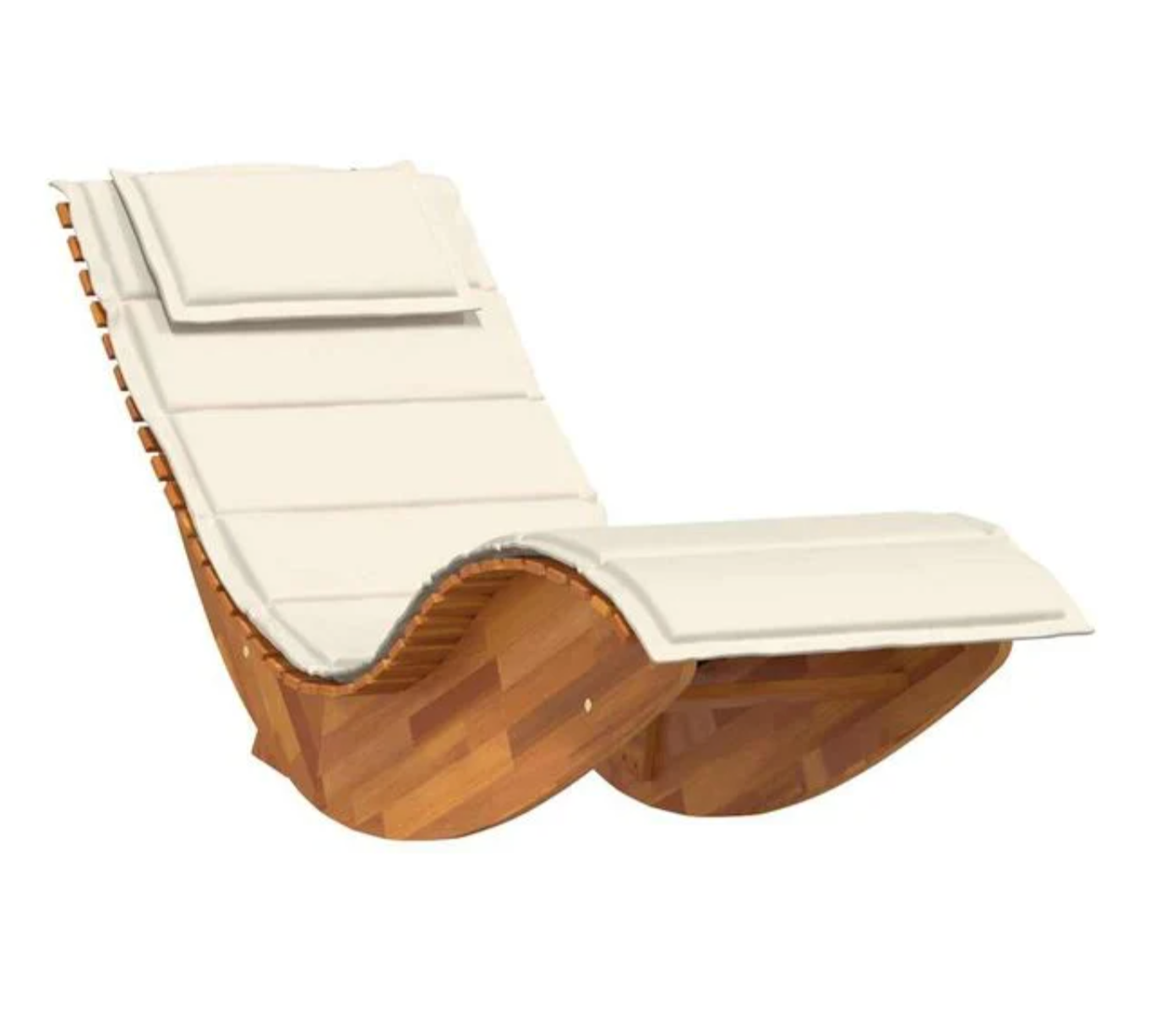 Rocking Chair BEA en avant allongé en Bois d'Acacia