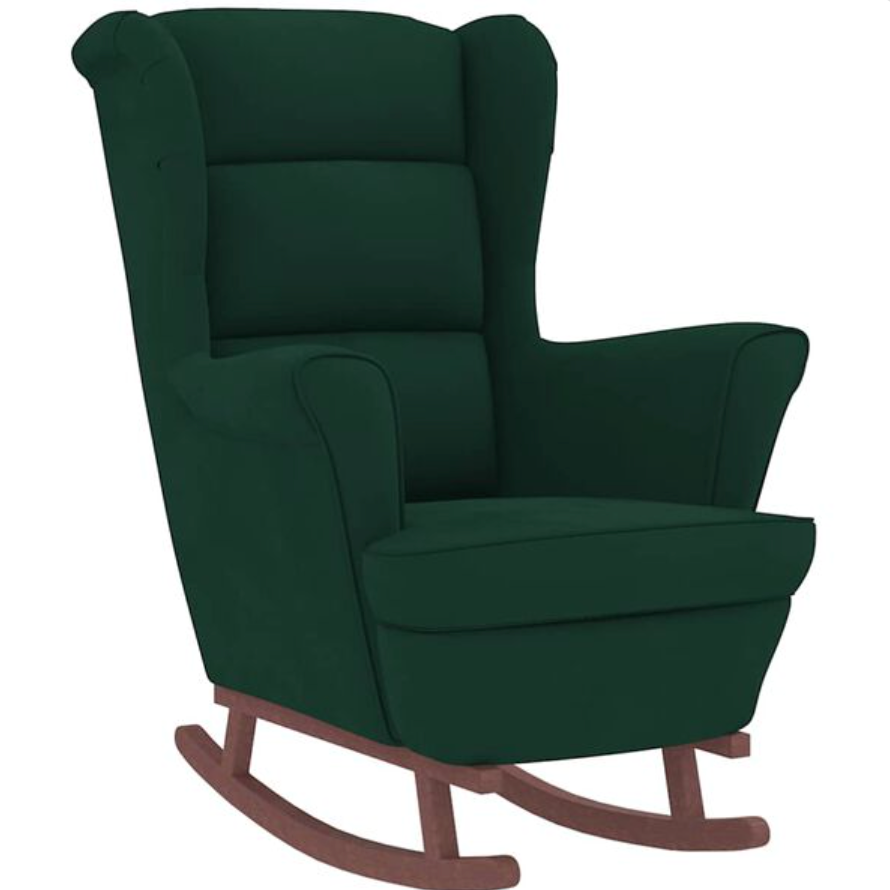 Rocking Chair DOSA à oreilles en velours