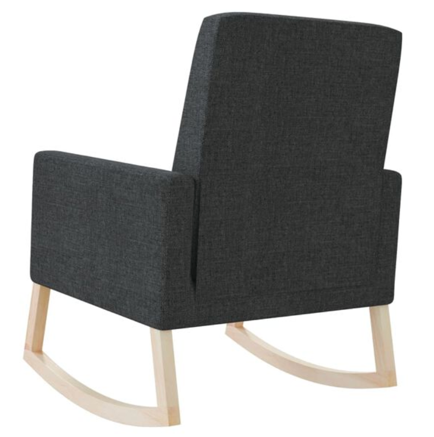 Rocking Chair AKAU tissu compact et bois massif