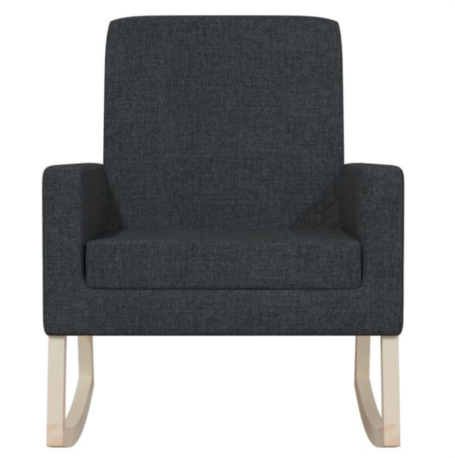 Rocking Chair AKAU tissu compact et bois massif