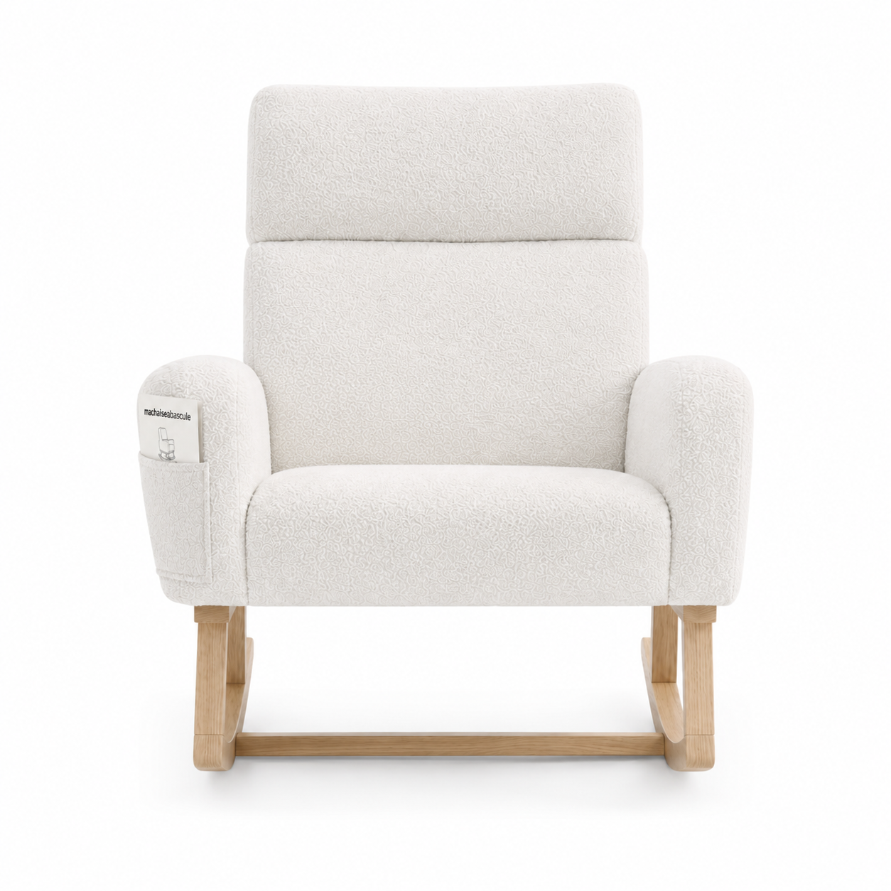 Rocking Chair DOVA en tissu polaire