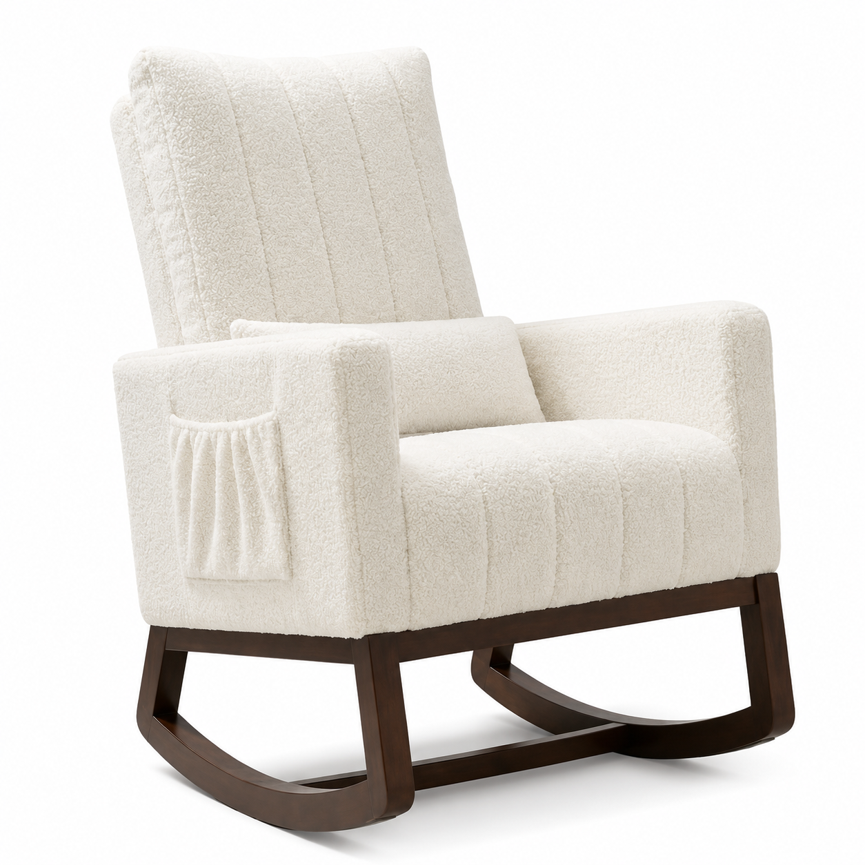 LOLA - Rocking chair flanelle neige