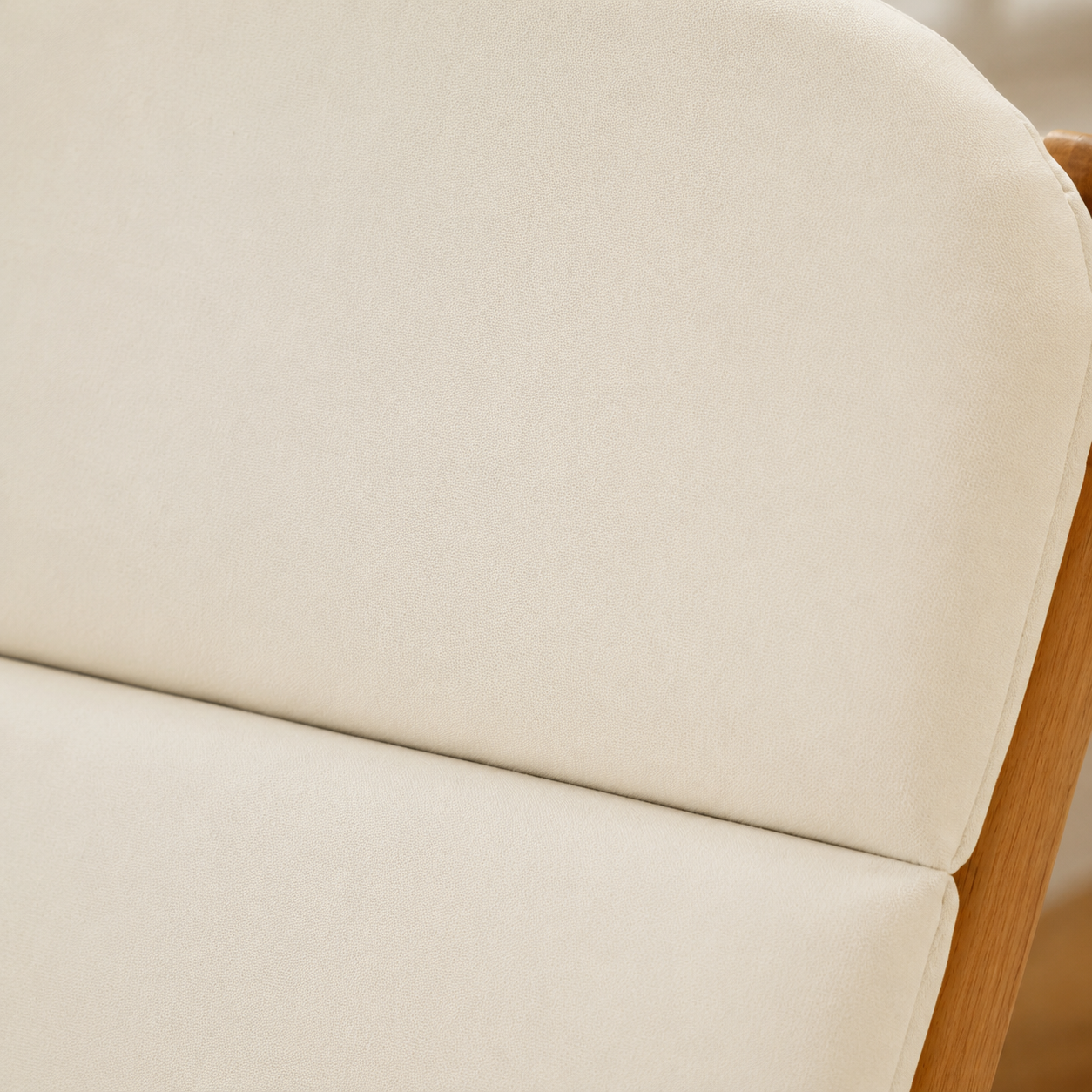Rocking Chair TOPA en bois d'acacia & Coussin