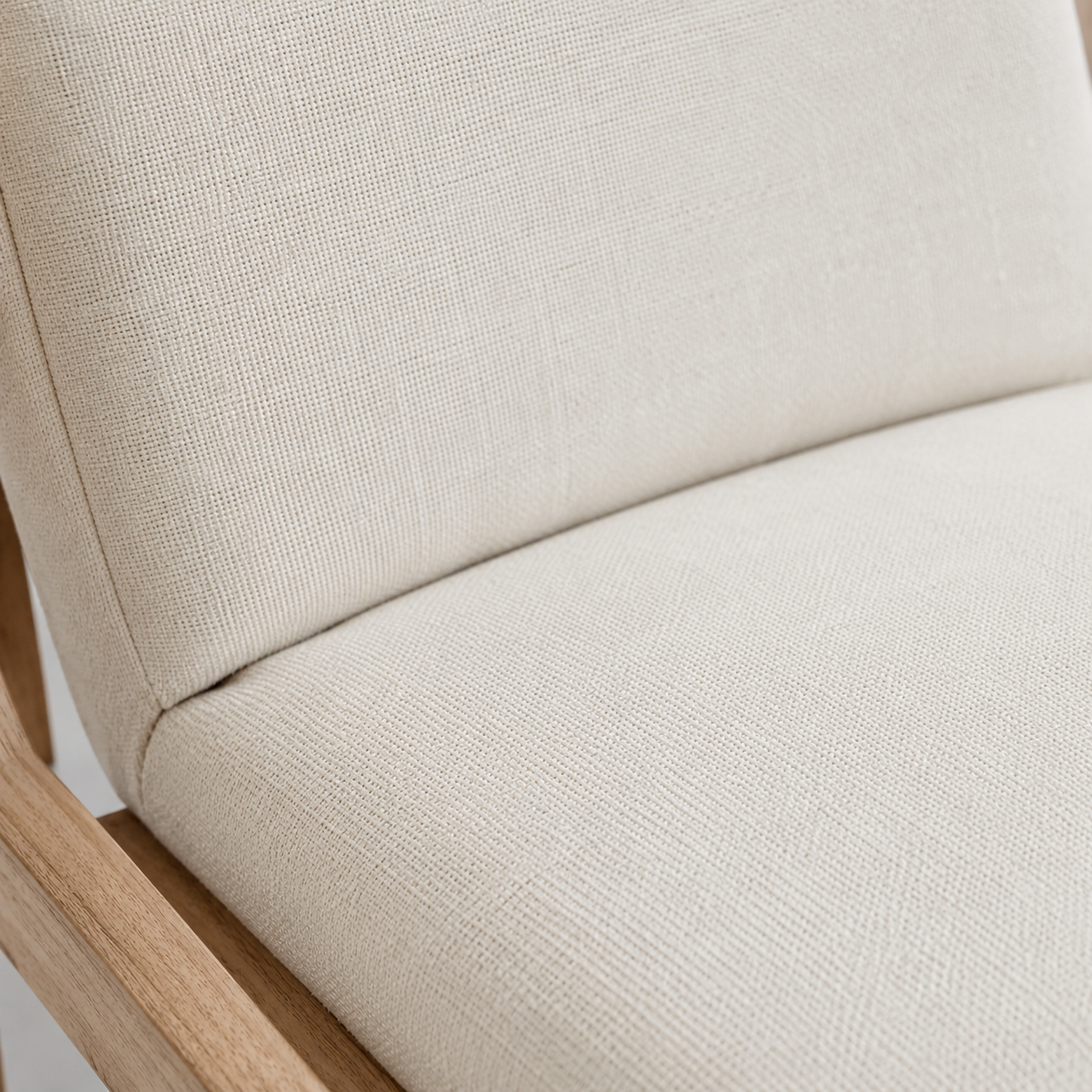 Rocking Chair SVEN en tissu bouclé
