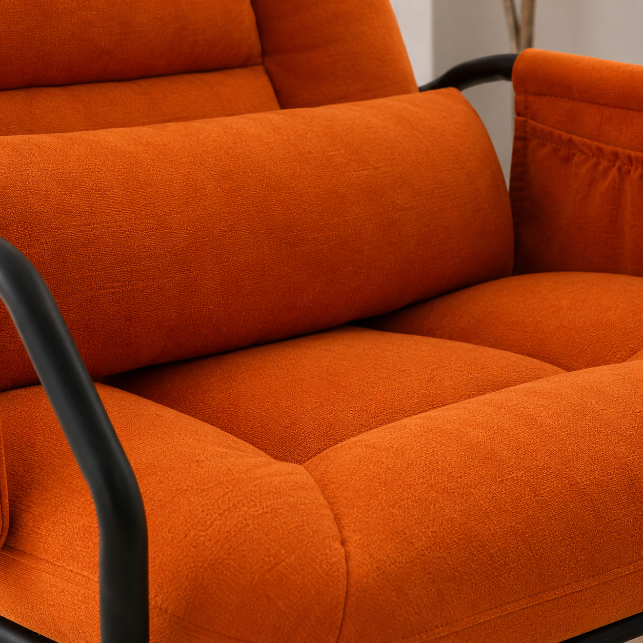 Rocking Chair TORO en velours côtelé