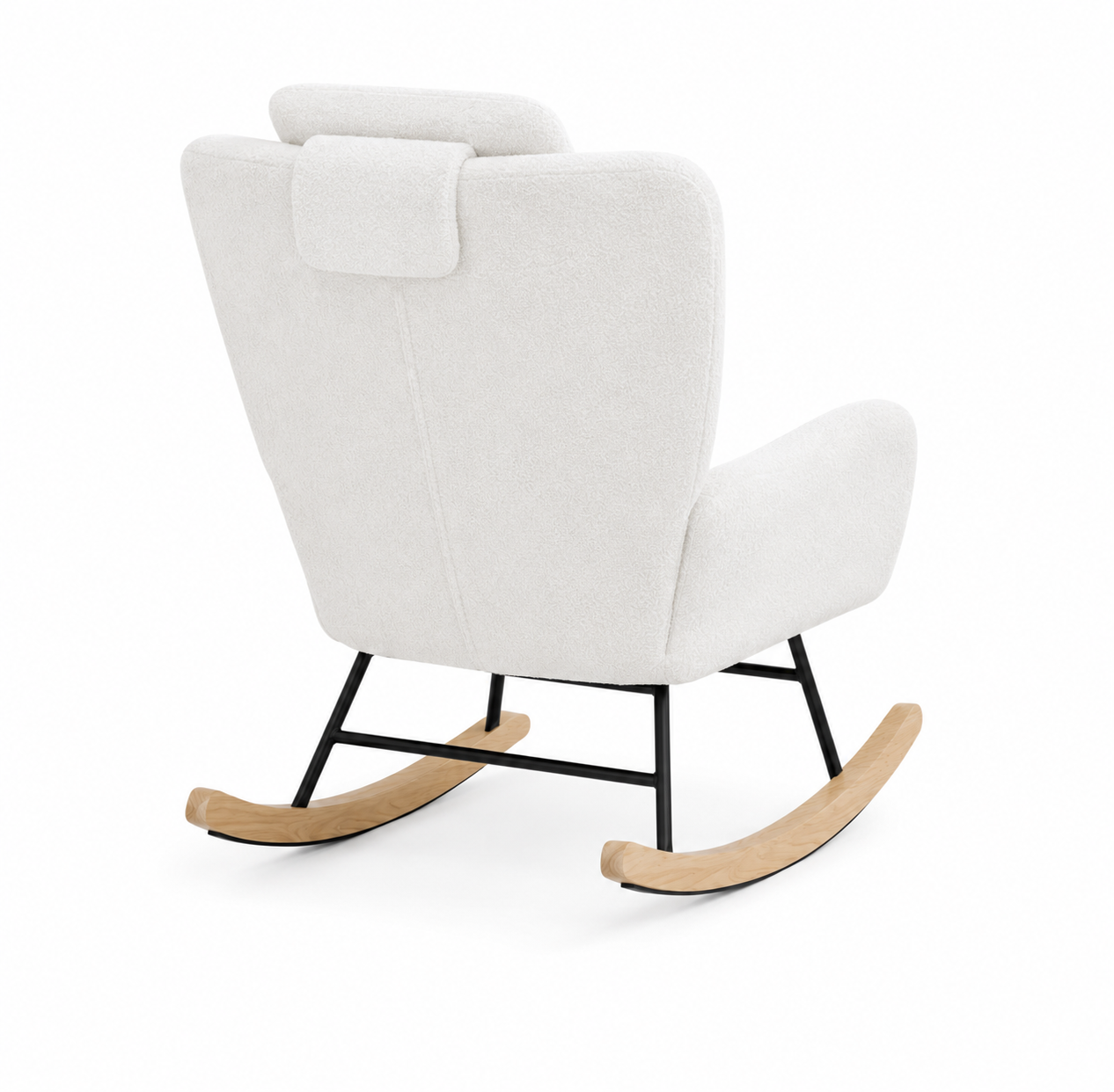 Rocking Chair ALBA en tissu teddy