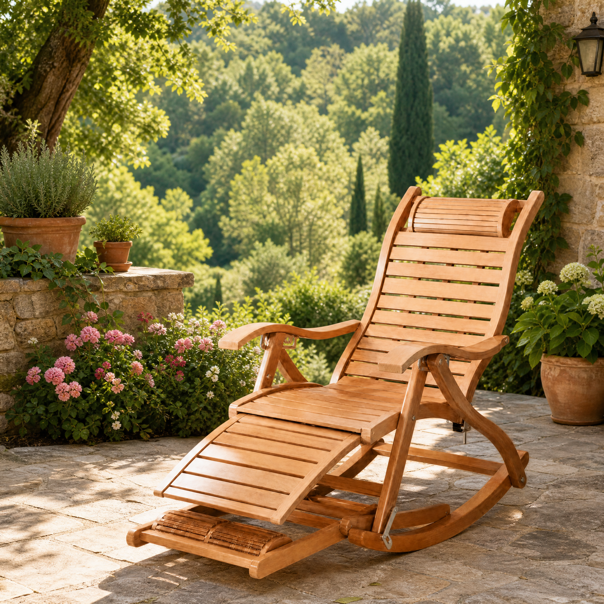 Rocking Chair TAKU en bambou ciré