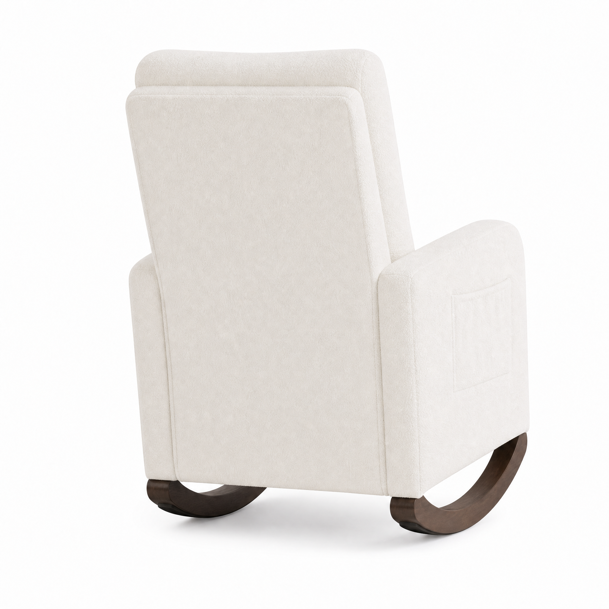 Rocking Chair NUBI Dossier Velour et Hévea
