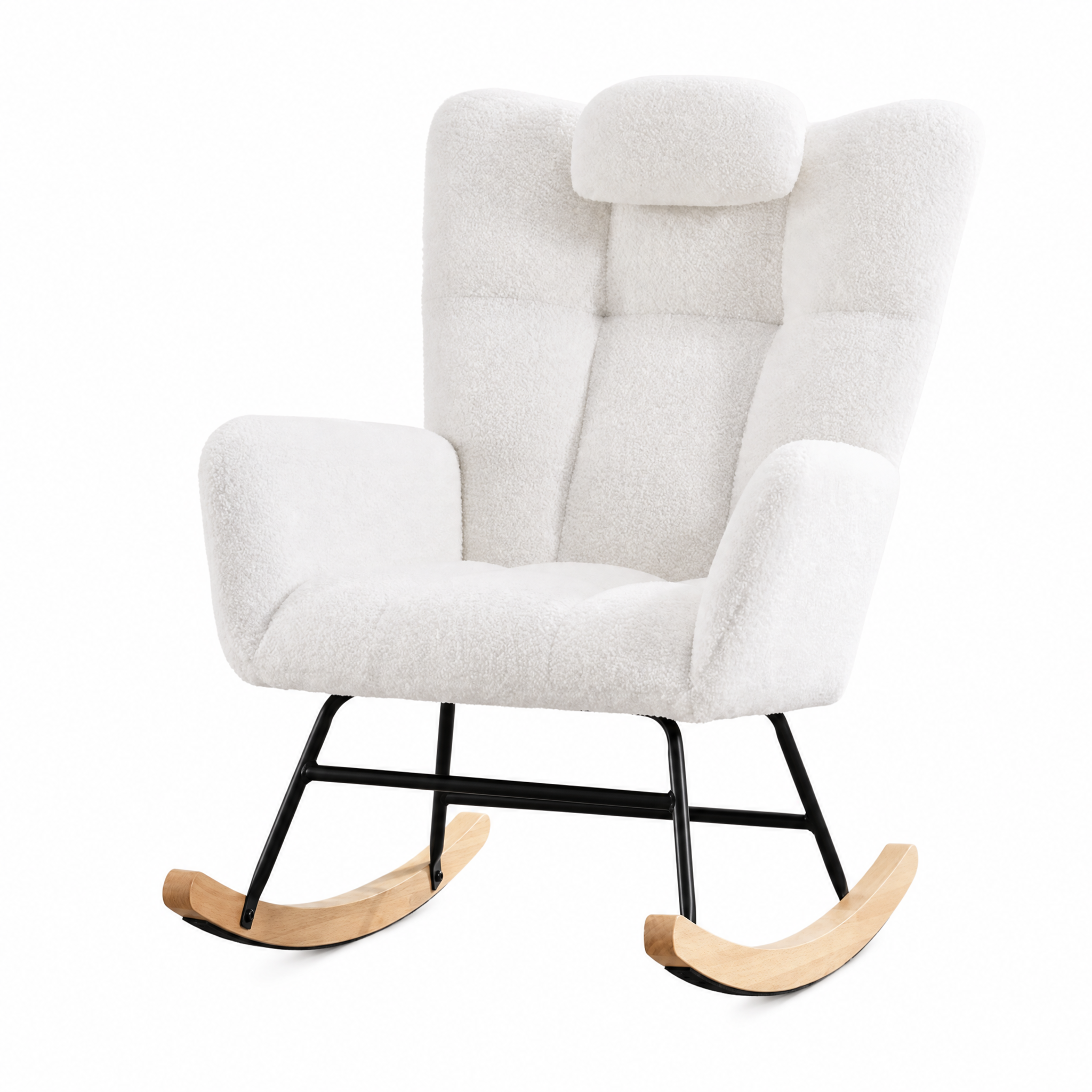Rocking Chair NUMA en velours côtelé