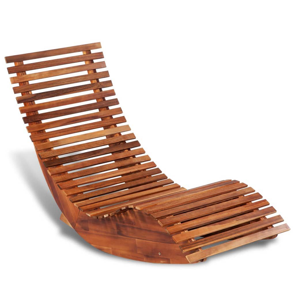 Rocking chair bois d'acacia