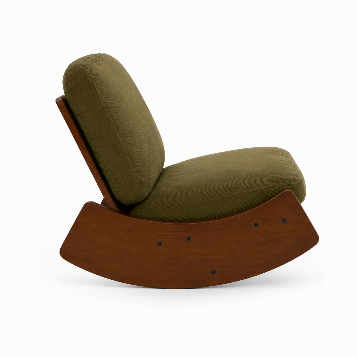 Rocking Chair KANO en velours côtelé – vue arrière